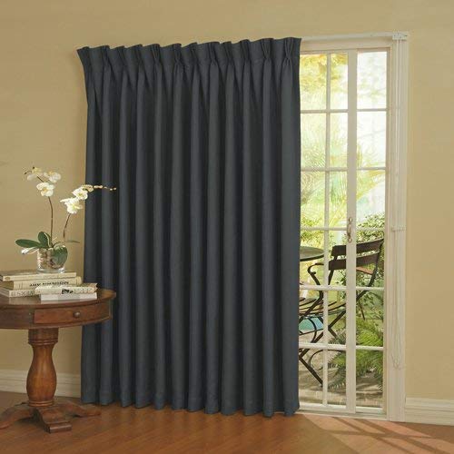 Eclipse Thermal Blackout Patio Door Curtain Panel, 100-Inch x 84-Inch, Storm Blue